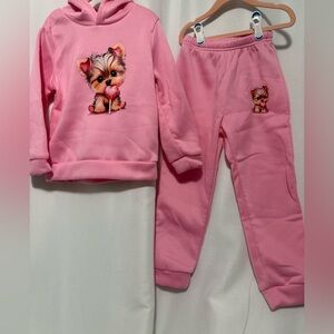 Adorable Pink Kids Set with Puppy Design